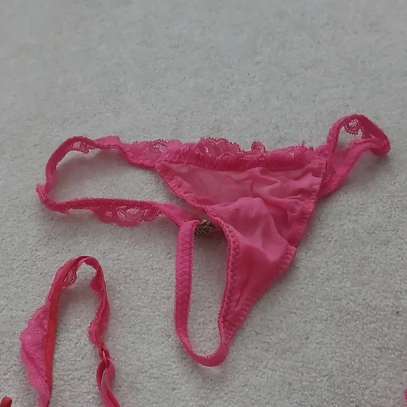 Victoria's Secret Vibrant Pink Chemise Set - Picture 3 of 4